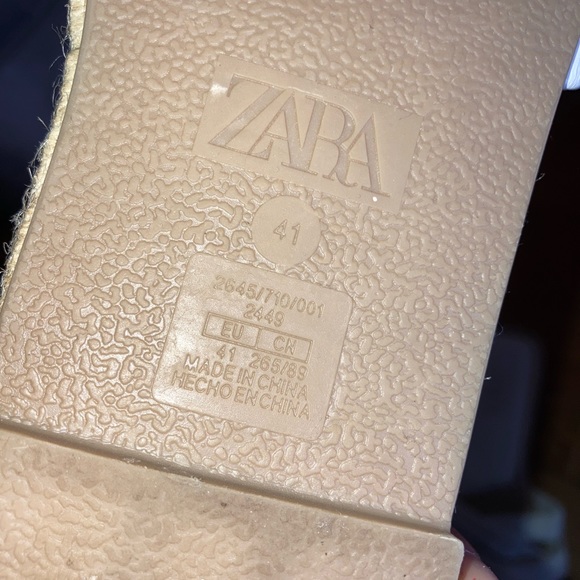ZARA Juite Quilted Leather Flat size 10 Size 41 - Picture 7 of 7